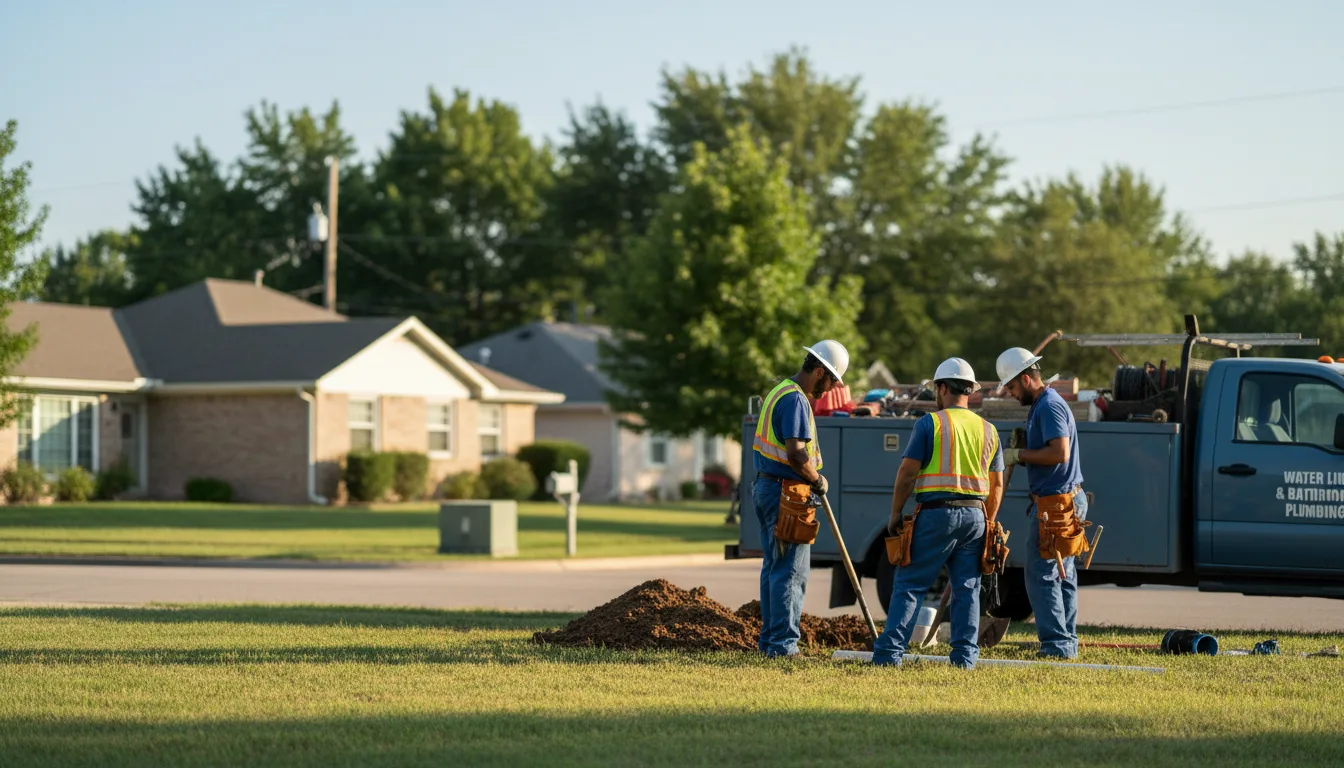 Residential water line and bathroom plumbing service in Gary, MN